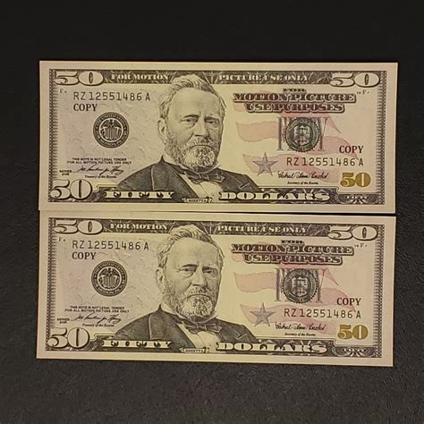Printable Fake 50 Dollar Bill