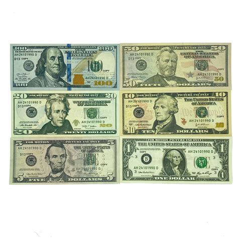 Printable Fake Money Actual Size Double Sided