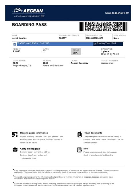 Printable Fake Plane Ticket Confirmation