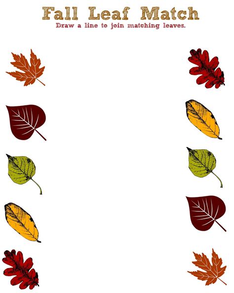 Printable Fall Preschool Activities