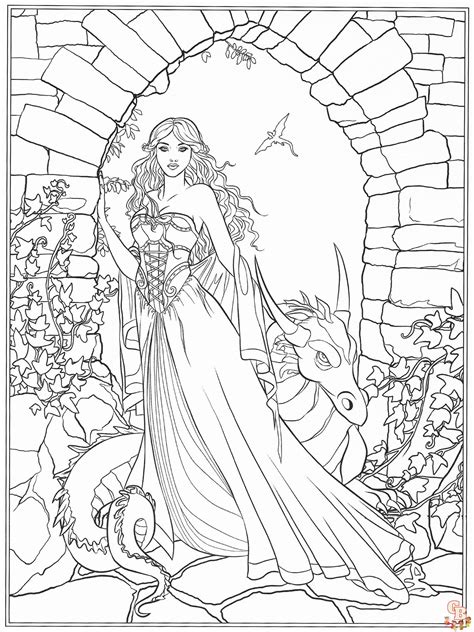 Printable Fantasy Coloring Pages