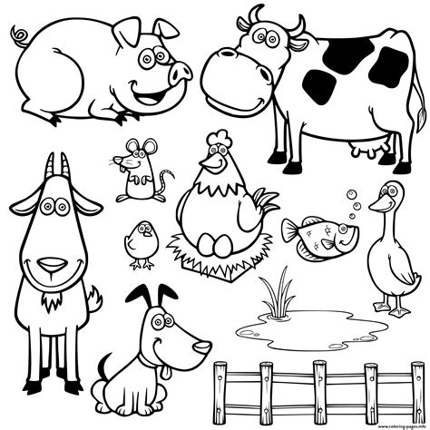 Printable Farm Animal Coloring Pages