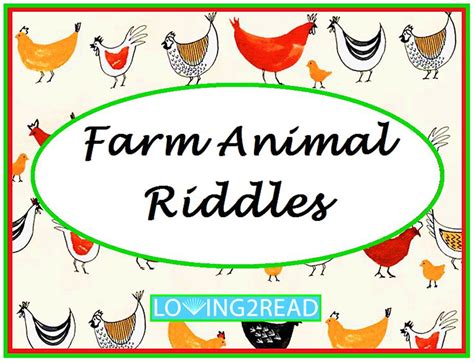 Printable Farm Animal Riddles For Kids