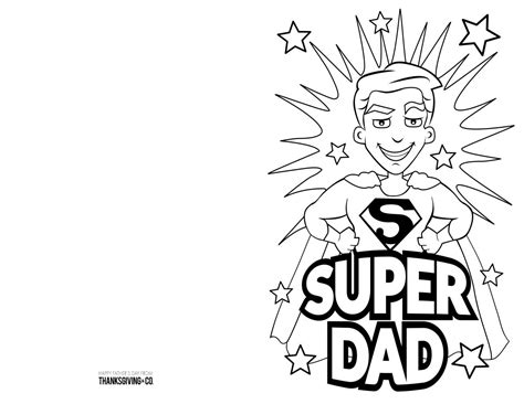 Printable Fathers Day Card To Color