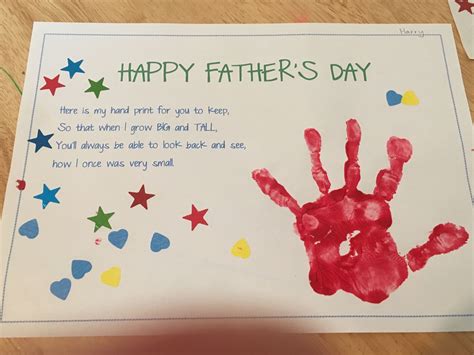 Printable Fathers Day Handprint Poem