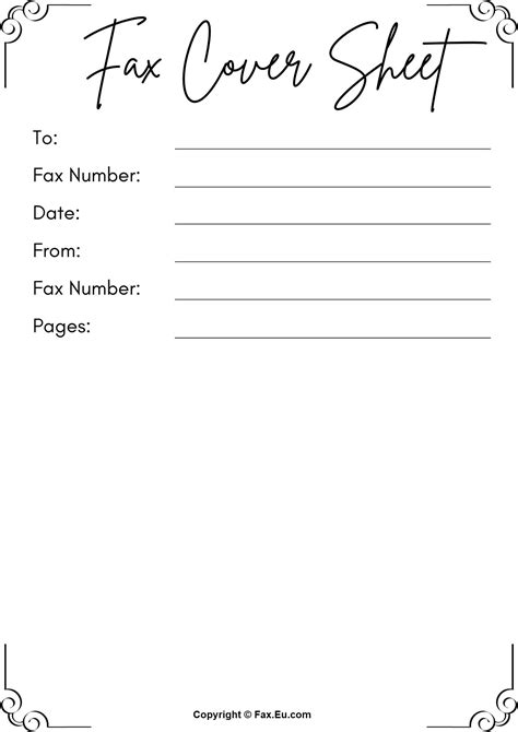 Free Printable Generic Fax Cover Sheet Template [PDF]