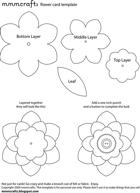 Printable Felt Flower Pattern