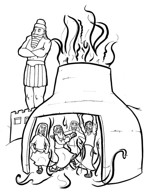 Printable Fiery Furnace Coloring Pages