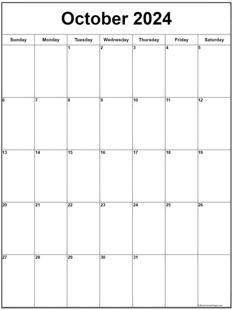 October Monday Calendar 2024 with Notes Calendar Quickly