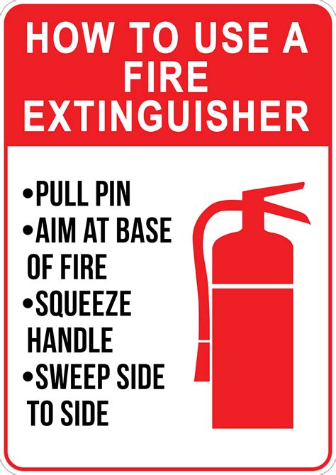 Printable Fire Extinguisher Signs