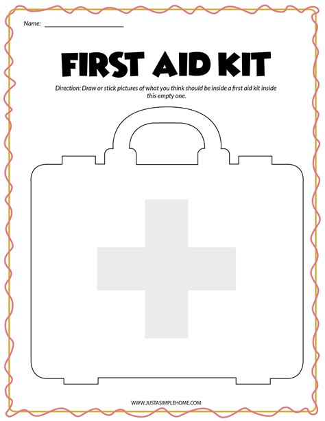 Printable First Aid Kit Worksheet