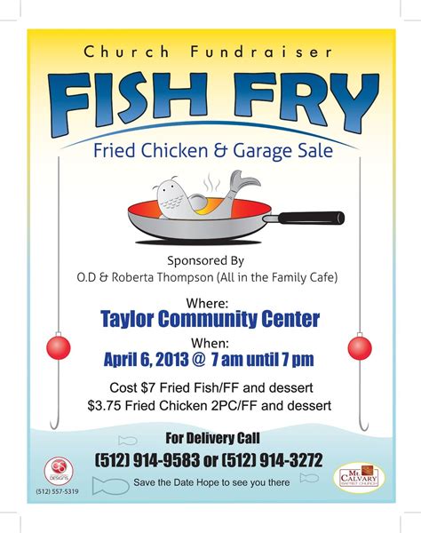 Printable Fish Fry Flyer Template
