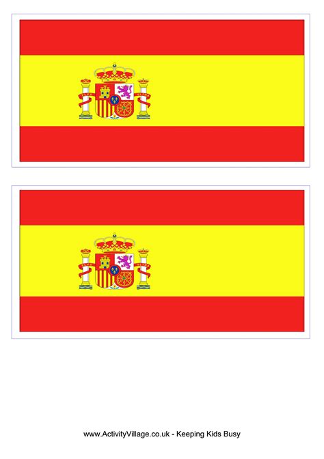 Printable Flag Of Spain