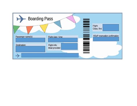 Printable Flight Ticket Template