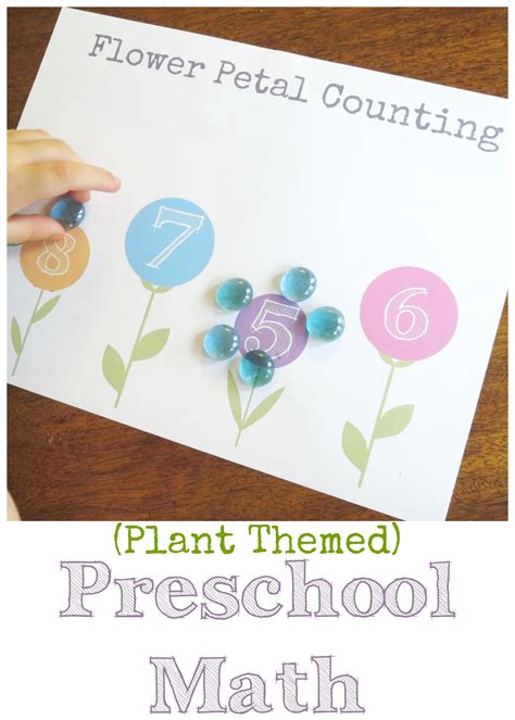 Printable Flower Math Activities For Preschoolers