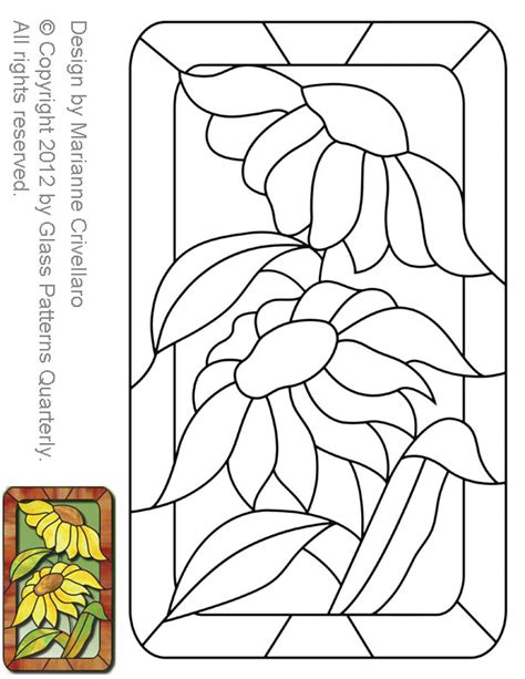 Printable Flower Stained Glass Patterns