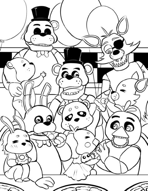 Printable Fnaf Coloring Pages All Characters