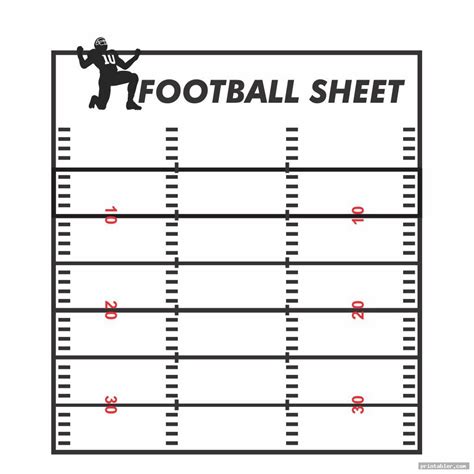 Printable Football Sheets