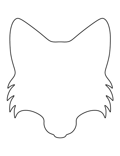 Printable Fox Head Template