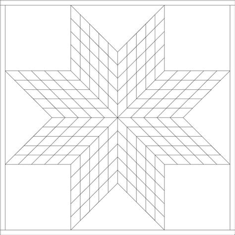 Printable Free Lone Star Quilt Pattern Template