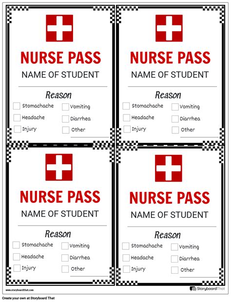 Printable Free Nurse Pass Template