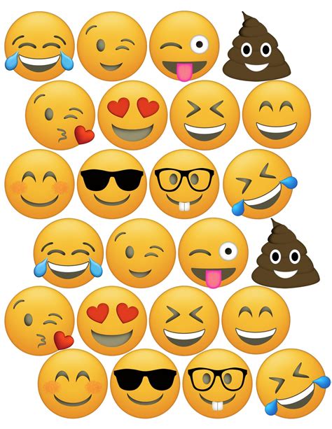 Printable Free Printable Emoji Faces