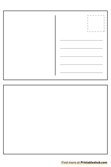 Printable Free Printable Postcard Template