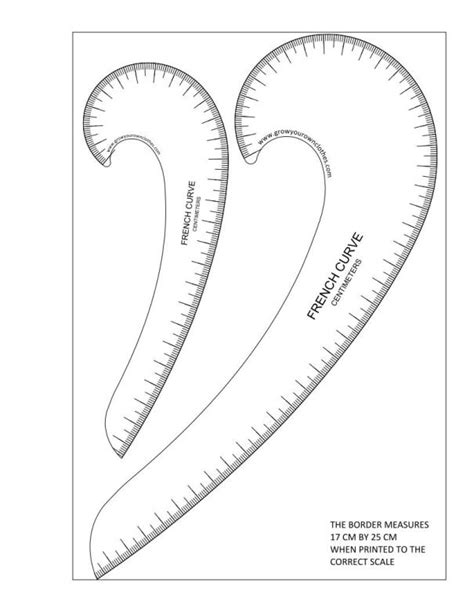Printable French Curve