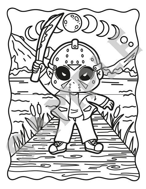 Printable Friday The 13th Coloring Pages