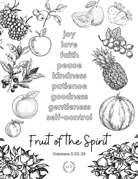 Printable Fruit Of The Spirit Activity Pages