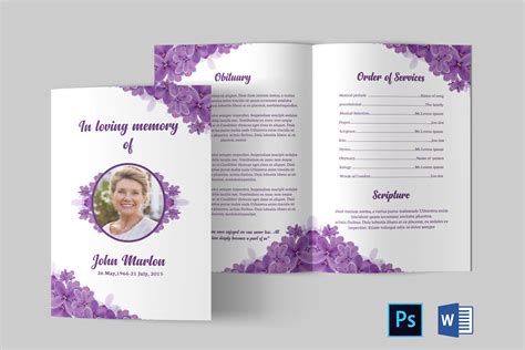 Printable Funeral Program Word Template In Spanish