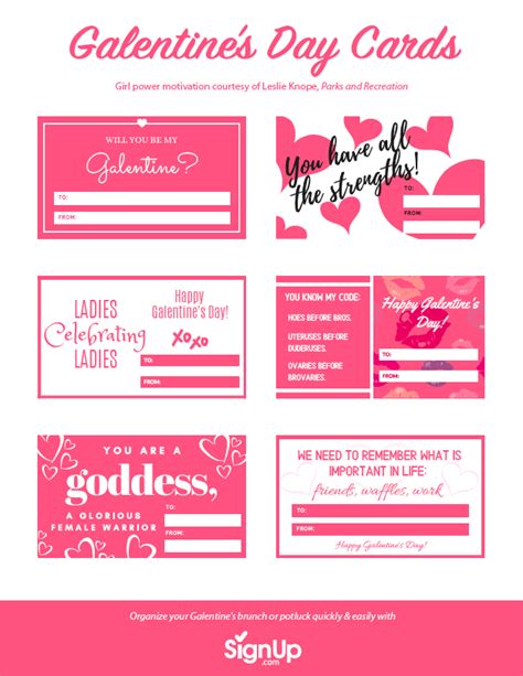 Printable Galentines Day Cards
