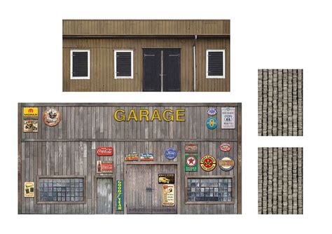 Printable Garage Diorama Background