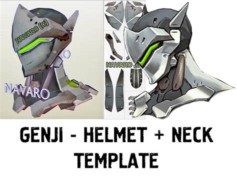 Printable Genji Helmet Template