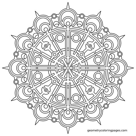 Printable Geometric Mandala Coloring Pages