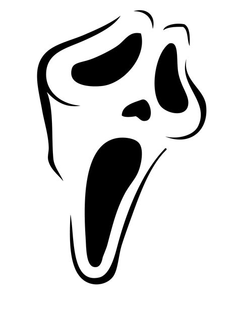 Printable Ghostface Pumpkin Stencil