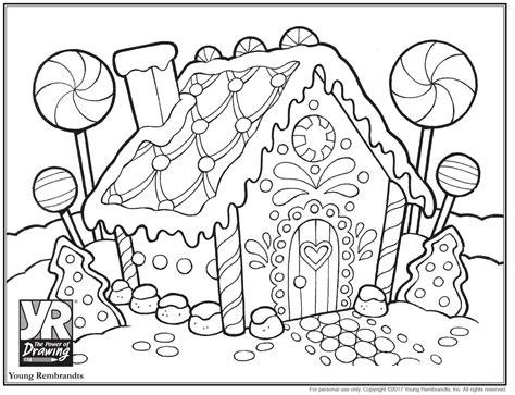 Printable Gingerbread House Coloring Page