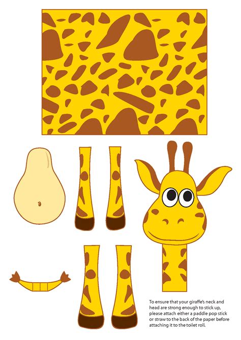 Printable Giraffe Craft Template