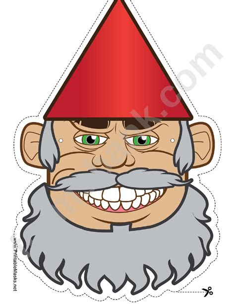 Printable Gnome Beard Template