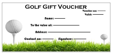 Printable Golf Gift Certificates