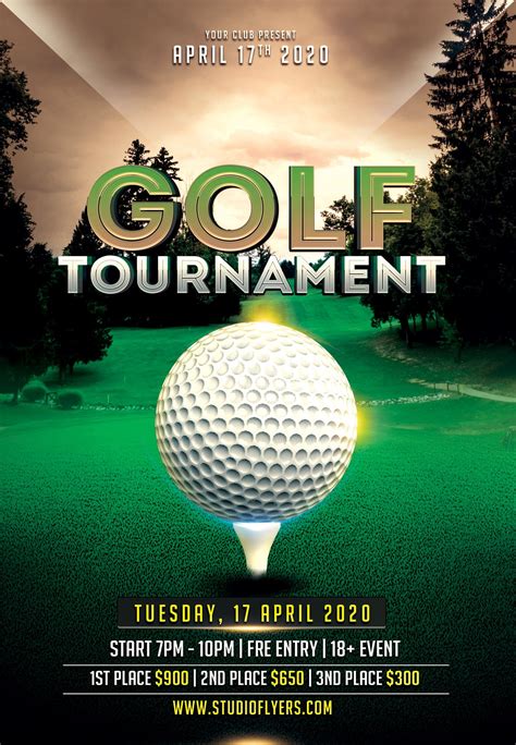 Printable Golf Tournament Flyer Template Free