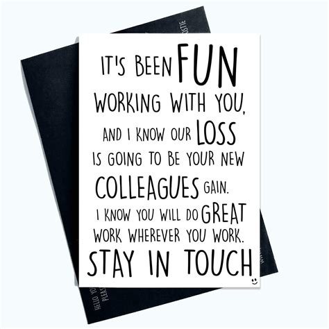 Printable Goodbye Card For Coworker