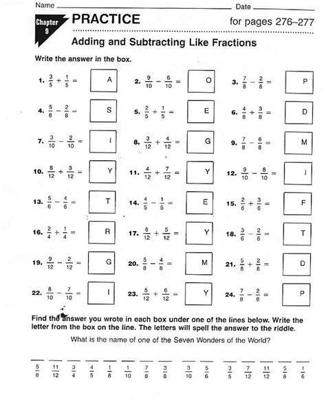 Printable Grade 7 Math Worksheets