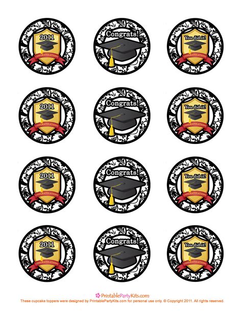 Printable Graduation Toppers