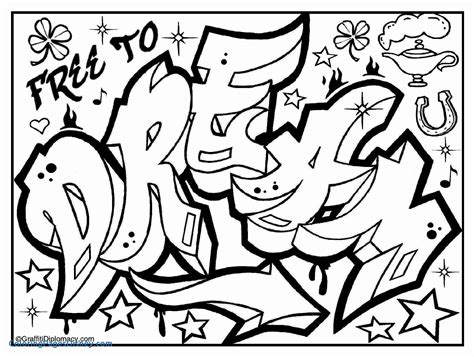 Printable Graffiti Coloring Pages