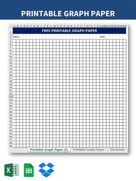 Printable Graph Paper Excel Template