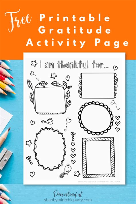 Printable Gratitude Activities Worksheets