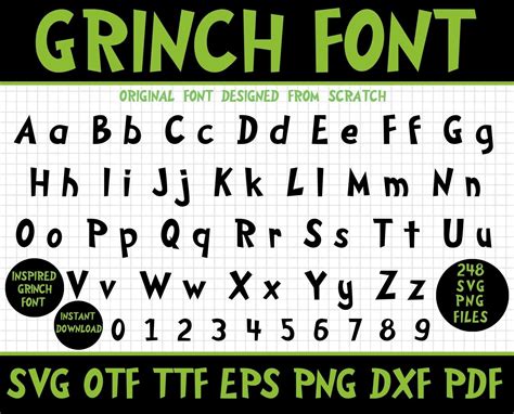 Printable Grinch Font