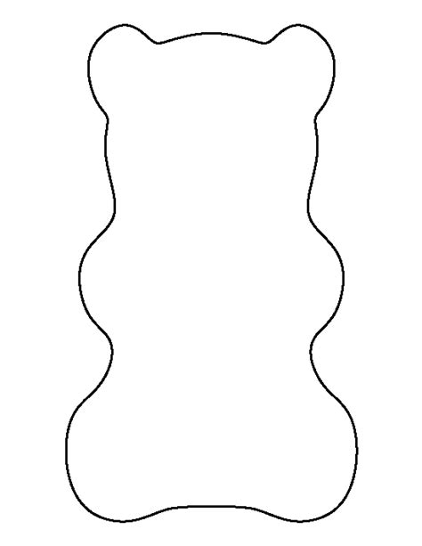 Printable Gummy Bear Outline