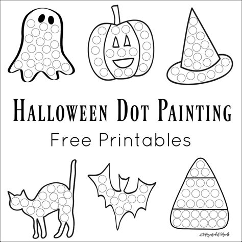 Printable Halloween Dot Painting